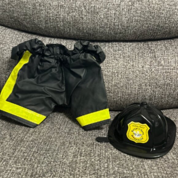 Build-A-Bear Firefighter Suspenders & Hat - Picture 1 of 1